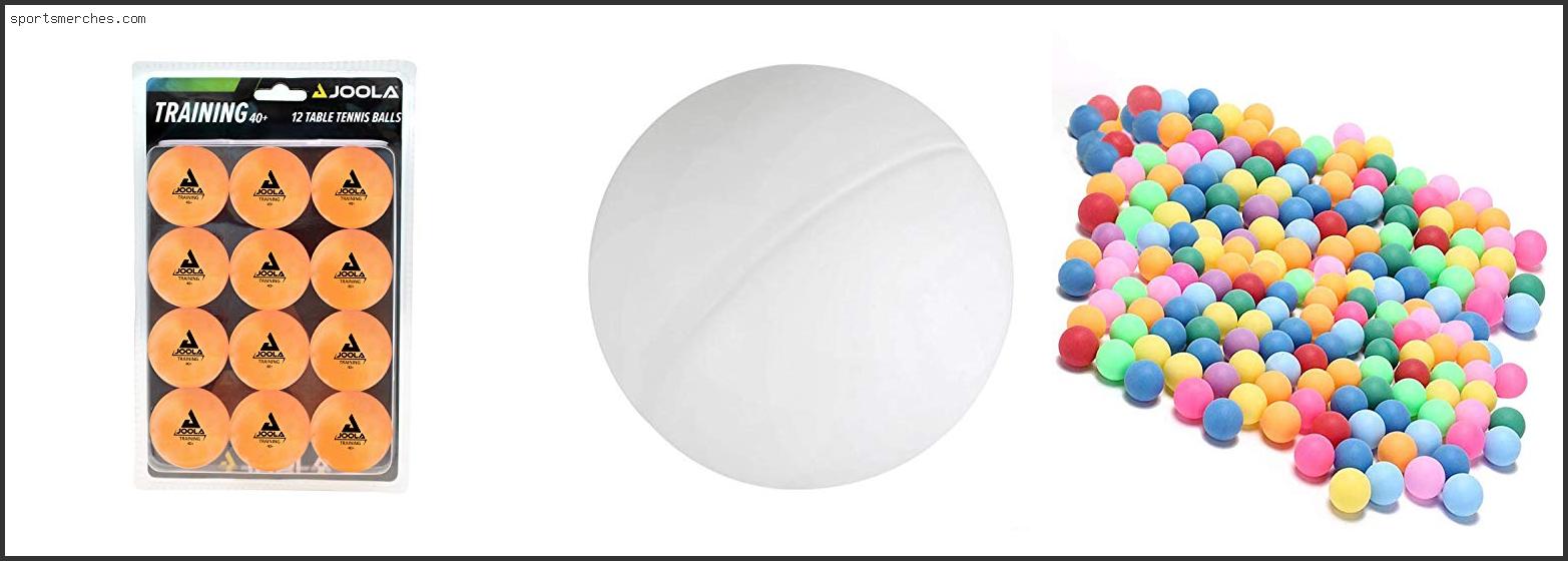 Best Plastic Table Tennis Balls