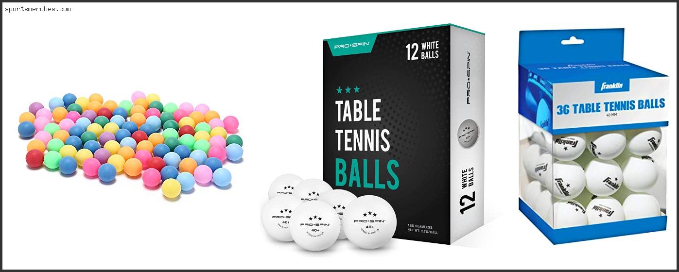 Best Table Tennis Balls